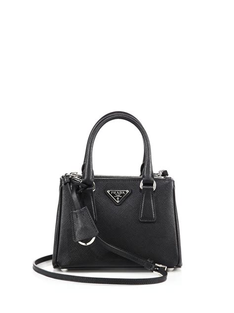 prada saffiano lux tote bag ร น mini|Black Saffiano Leather Mini Bag .